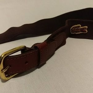 Lacoste Women's Brown Belt with Goldtone Buckle